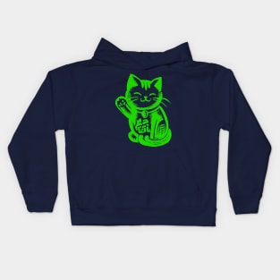 Lucky Waving Cat Kids Hoodie